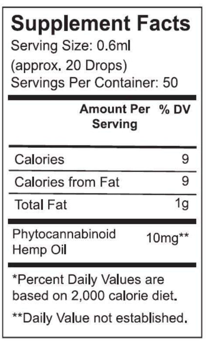 CBD Pure Isolate -  500mg Mint Flavor Supplement Facts 