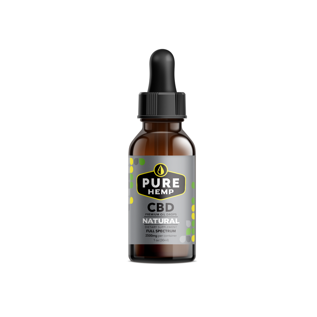 Full Spectrum CBD Oil - 2500mg Mint Flavor - Pure Hemp CBD — Pure Co