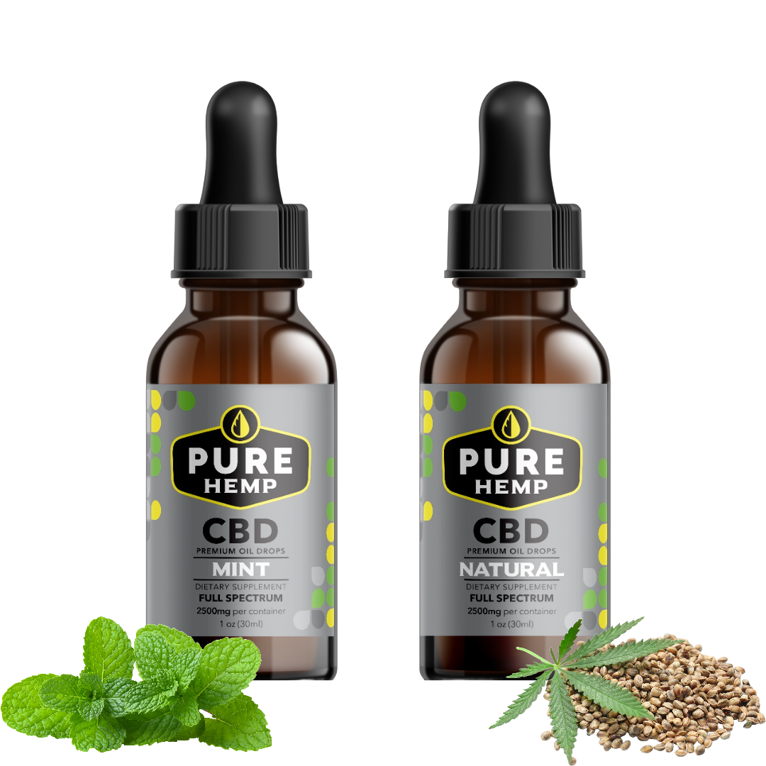 Full Spectrum CBD Oil - 2500mg Mint Flavor - Pure Hemp CBD — Pure Co