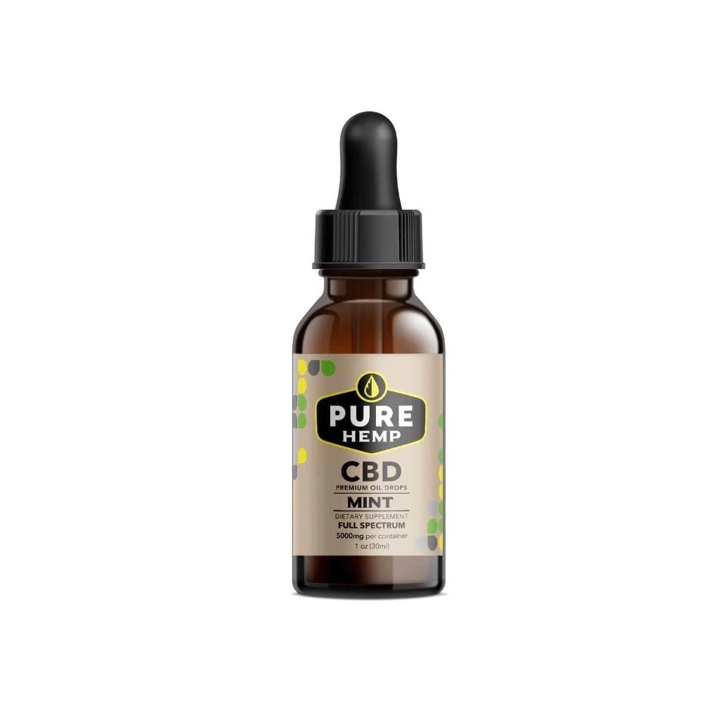 Full Spectrum CBD Oil - 5000mg Mint Flavor - Pure Hemp CBD — Pure Co