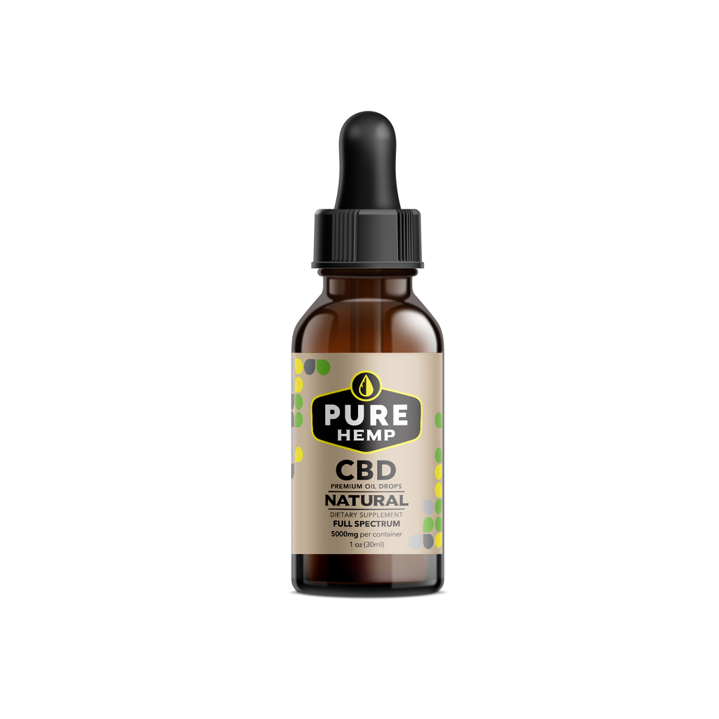 Full Spectrum CBD Oil - 5000mg Mint Flavor - Pure Hemp CBD  Pure Co