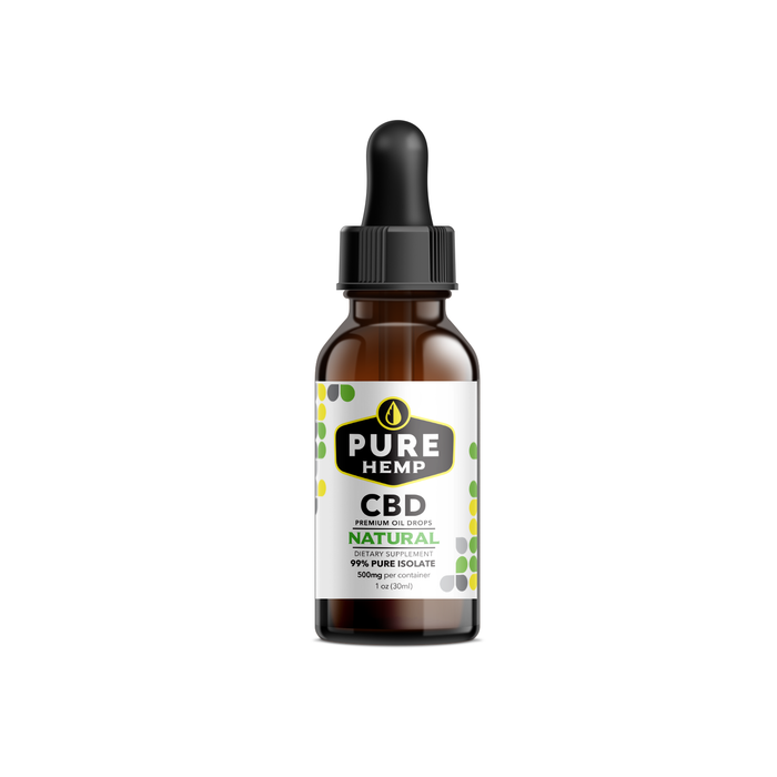Pure Isolate CBD Oil | 500mg Natural Flavor | Pure Hemp CBD — Pure Co Pure Isolate CBD Oil | 500mg Natural Flavor | Pure Hemp CBD — Pure Co