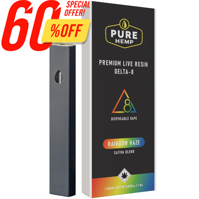 Rainbow Haze Delta 8 Live Resin Disposable Vape