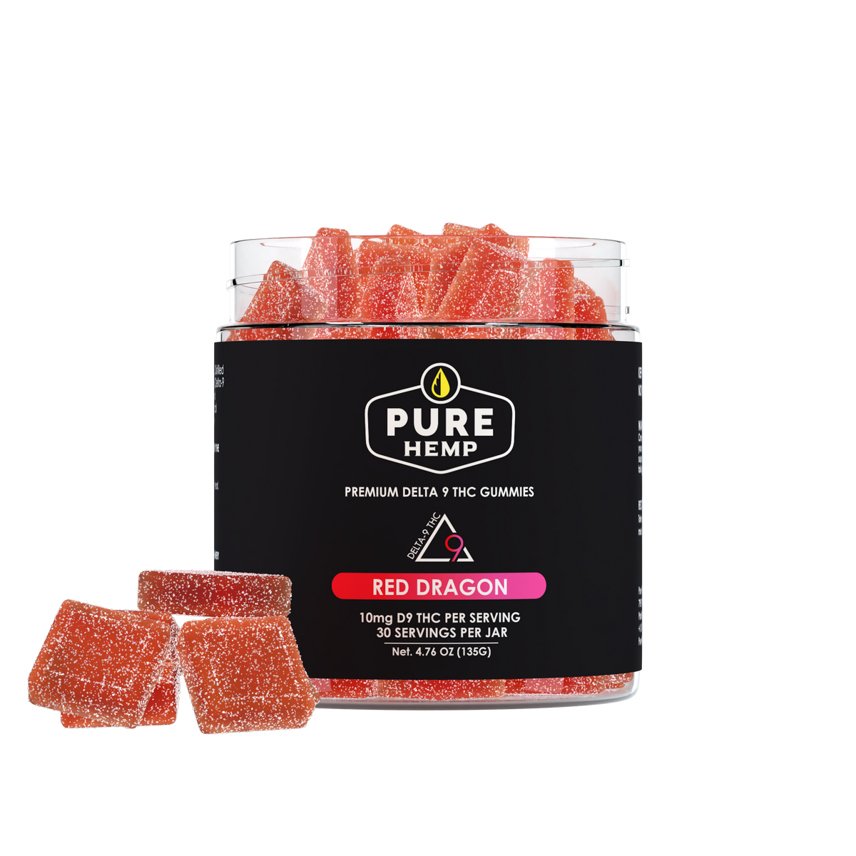 10mg Delta 9 THC Gummies | Red Dragon — Pure Co